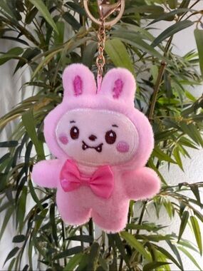 Pink Monster Face Plush Bag Charm